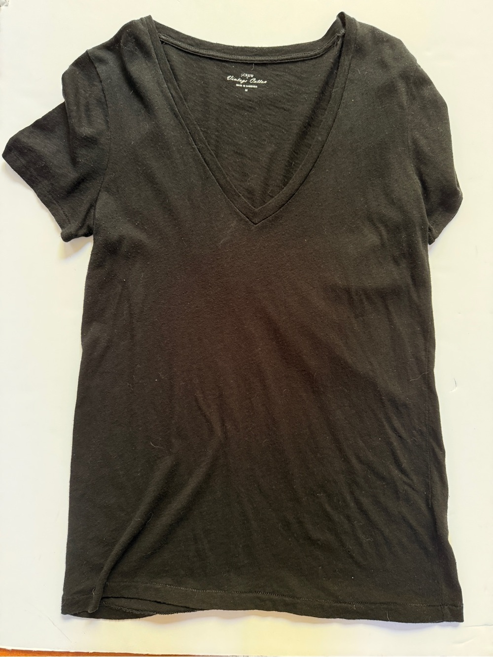 J crew Black V-Neck Women's Tee